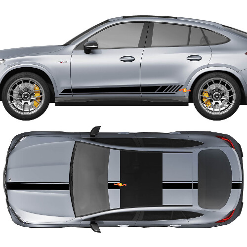 Kit Completo Adesivo Vinil Strisce da Corsa per Mercedes-Benz GLC-Class 2018-2023