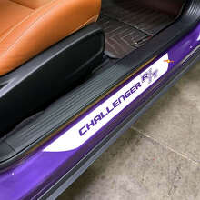 Adesivi in vinile per soglia porta con scritte per Dodge Challenger_2