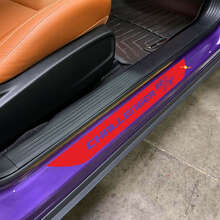 Adesivi in vinile per soglia porta con scritte per Dodge Challenger_3