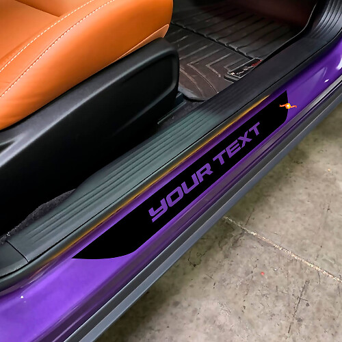 Kit di Adesivi in Vinile con Scritta Personalizzata per Il Battitacco della Porta per Dodge Challenger
