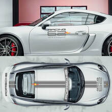 Decalcomanie adesive per fiancata, cofano, tetto e parabrezza per Porsche 718 Cayman GT4 Clubsport Racing.
_2
