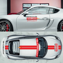 Decalcomanie adesive per fiancate, cofano, tetto e parabrezza per Porsche 718 Cayman GT4 Clubsport Racing.
 3