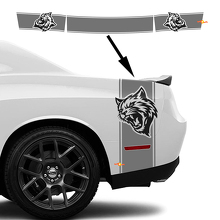 Kit di Adesivi in Vinile a Strisce Laterali e Posteriori Stile Wildcat per Dodge Challenger_3