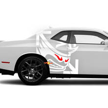 Kit di Adesivi Laterali in Vinile Stile Scat Pack per Dodge Challenger Charger_2