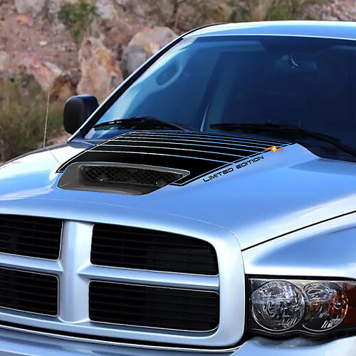 Adesivo in vinile per cofano Strobe Rumble Bee Limited Edition per Dodge RAM 1500
