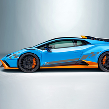 Adesivo in vinile a scacchi per fiancata con bandiera a quadri per Lamborghini STO
 2