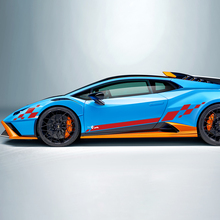 Adesivo in vinile a scacchi per fiancata con bandiera a quadri per Lamborghini STO
 3