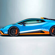 Adesivo in vinile laterale a scacchi con bandiera a quadretti per Lamborghini STO
 2