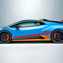Adesivo in vinile laterale a strisce esagonali per Lamborghini STO
 3