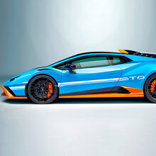 Adesivo grafico in vinile per fiancate a strisce per Lamborghini STO
 2