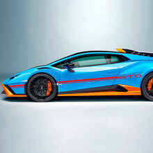 Adesivo grafico in vinile per fiancate a strisce per Lamborghini STO
 3