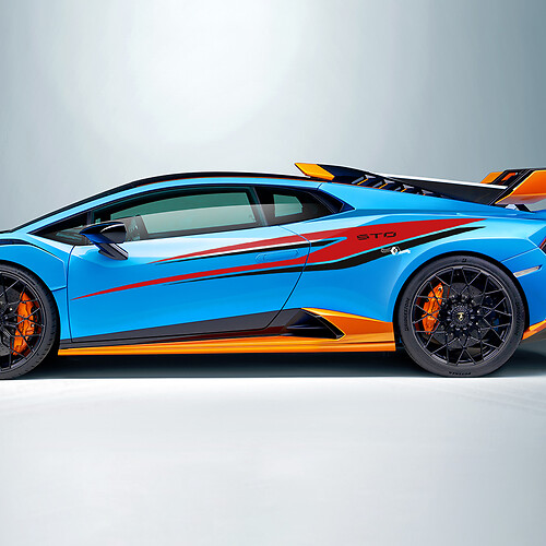 Due colori Strisce Tribal Laterali Adesivo in Vinile Grafica per Lamborghini STO
