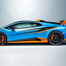 Due colori Strisce Tribal Laterali Adesivo in Vinile Grafica per Lamborghini STO
 3