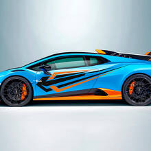 Strisce Laterali Adstract Meteor in Vinile Adesivo per Portiere per Lamborghini STO 3