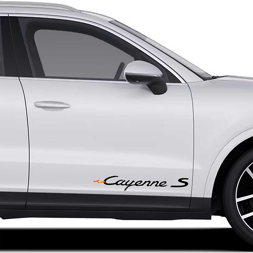 Coppia di adesivi Porsche Cayenne S Porsche Adesivo laterale delle porte
