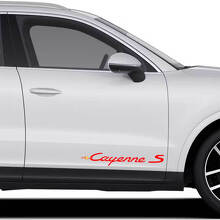 Coppia di adesivi Porsche Cayenne S Porsche Adesivo laterale delle porte
 2