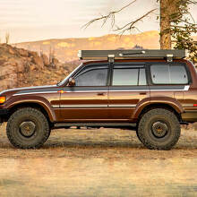 Adesivo in Vinile Vintage a Bande Laterali per Toyota Land Cruiser Serie 80_2