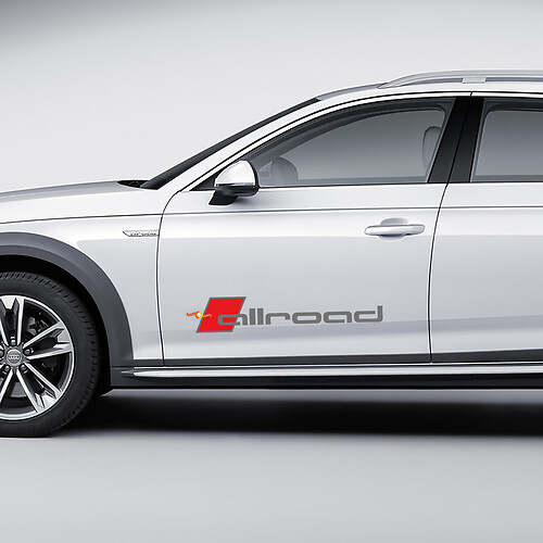 Coppia di adesivi laterali per portiere Audi Allroad
 1