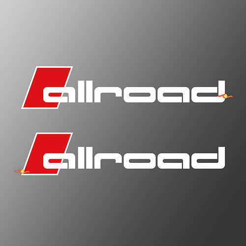 Calibro Adesivo Audi Allroad Adesivi Porte Laterali
 1