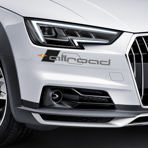 Adesivi decalcomania paraurti anteriore Audi Allroad
