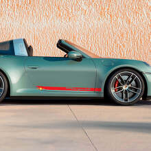 Adesivo Striscia Lettere Lato Porte 2 per Porsche 911 Targa 4S 3