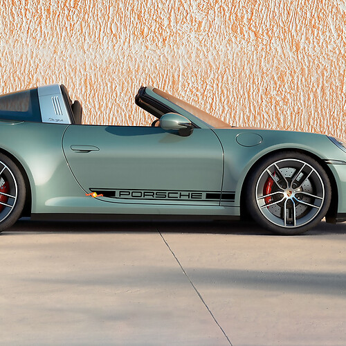 Adesivo decorativo adesivo per porte laterali per Porsche 911 Targa 4S
 1