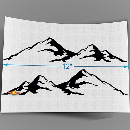 Adesivo in vinile per carrozzeria con grafica Tailgate Mountains per Honda Ridgeline
