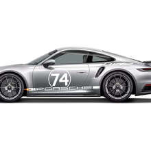 Adesivo con strisce di design Laterale 911 Turbo 50 Anni per Porsche 911 Turbo S 992.2 2