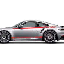 Kit adesivi grafici Heritage Design a strisce 911 Turbo 50 anni 2025 per Porsche 911 Turbo S 992.2
 3