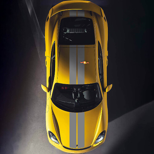 Doppia striscia adesiva per tetto e cofano per Porsche Cayman 718
