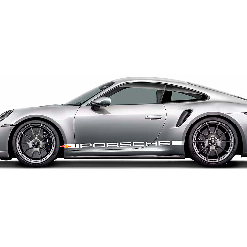 Kit adesivi in vinile striscia sottoporta stile Porsche per Porsche 911 Turbo S 992.2