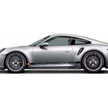 Kit adesivi in vinile striscia sottoporta stile Porsche per Porsche 911 Turbo S 992.2_2