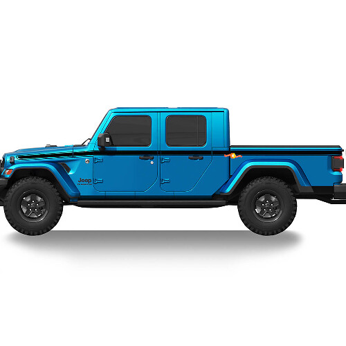 Kit di Adesivi in Vinile con Strisce Laterali Contornate per Jeep Gladiator