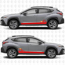 Kit adesivi vinilici a strisce laterali stile montagna per Subaru Forester_3
