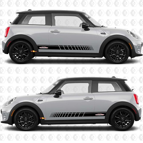 Adesivi grafici Stripes laterali John Cooper Works per Mini Cooper S
 1