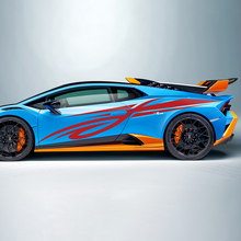 Righe tribali da corsa adesivo laterale in vinile per Lamborghini STO
 3