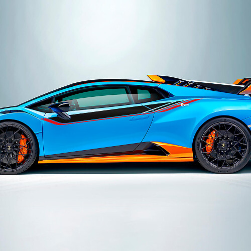 Racing UP Stripes Adesivo in vinile laterale Grafica per Lamborghini STO
