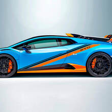 Strisce inclinate da corsa Adesivi adesivi laterali in vinile 2 per Lamborghini STO 2