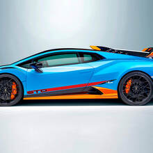 Adesivo Vinile Laterale a Strisce Inclinato Racing per Lamborghini STO 3
