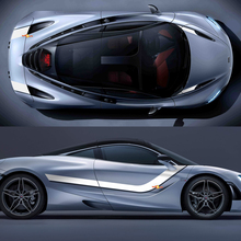 McLaren 720S Adesivo in vinile per strisce grafiche sul cofano e sui lati
 2