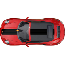 Adesivo adesivo a strisce doppie per il tetto e il cofano per Porsche 911 Turbo S 2026
 2