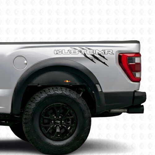 Adesivo in Vinile Personalizzato con Testo Claws Track per Cassone di Musclecar e Camion