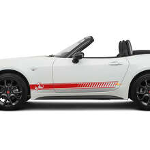 Adesivo grafico a strisce laterali Abarth Racing per Fiat 124 Spider Abarth
 2