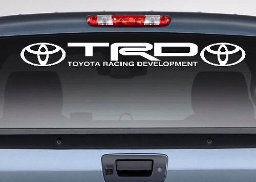 Adesivo in Vinile per Finestrino Posteriore TRD Racing Development per Toyota