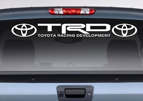 Adesivo in Vinile per Finestrino Posteriore TRD Racing Development per Auto Toyota
