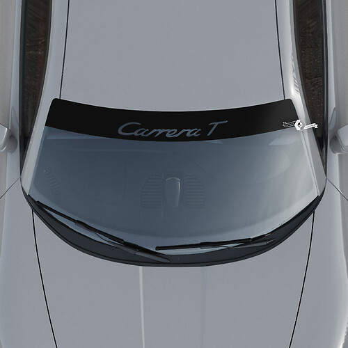 Kit di strisce adesive per parabrezza con logo Carrera T per Porsche 911 Carrera T
