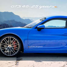 Kit Adesivi Vinile Porta Laterale GTS 4.0 25 Anni per Porsche 718 Cayman_2