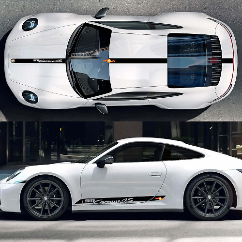 Adesivo in Vinile Kit Completo Strisce Stile Carrera 4S per Porsche 911