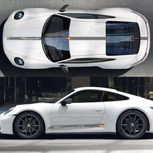 Carrera 4S Adesivo laterale del cofano Tetto Strisce laterali Kit adesivi per pannelli laterali Porte per Porsche 911
 2