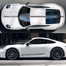 Adesivo in Vinile Kit Completo Strisce Stile Carrera 4S per Porsche 911_2